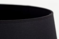 Hot Flamant Lindro, Abat-Jour, Noir, Cylindre, 45 Cm
