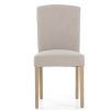 Hot Flamant Dalya, Chaise, Bouleau, Lin Blanc Casse